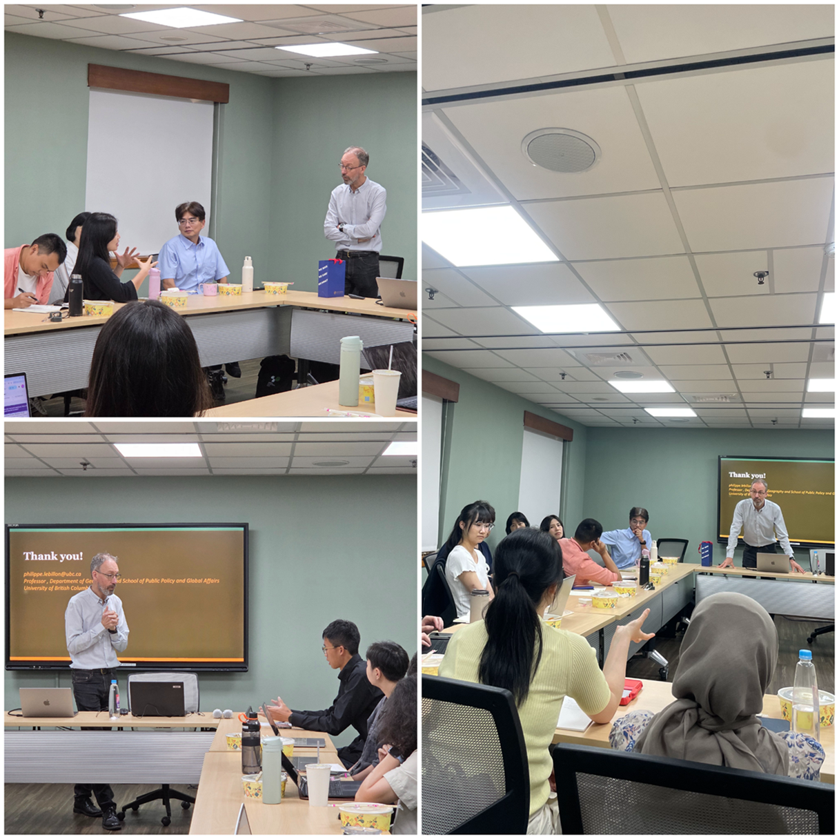 Participants engaged in discussion and exchanged perspectives on U.S.–China energy competition, climate policy, and the future of global energy transition following the lecture by Dr. Philippe Le Bill